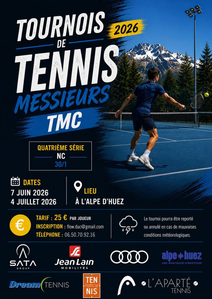 tennis tmc tournois affiche
